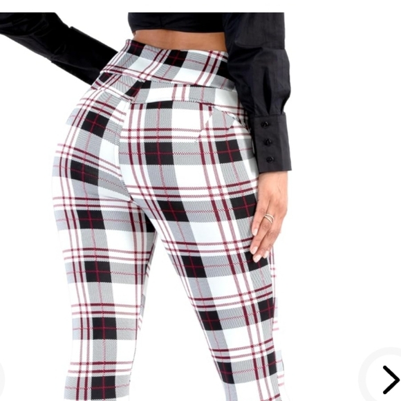 New Look Sport Plaid Stretch Pants NWT Sz. 3X - Picture 4 of 10